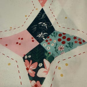 Wide back fabric, Riley Blake Fabric, quilt backing, Berry Market Star, 107/108 Wide Back, Star Multi, floral quilt backing, WB15748 image 5