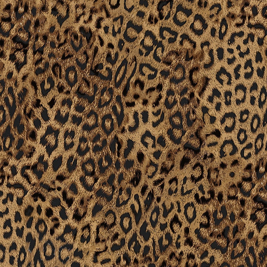 Leopard Fabric, Leopard Print, Wild Leopard Fabric, Brown Black Leopard ...