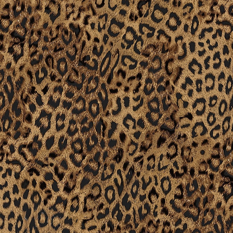 Leopard Fabric Leopard Print Wild Leopard Fabric Brown - Etsy