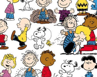 Snoopy Fabric, cotton sewing, Peanuts Gang, Peanuts 73288, Springs Creative Group, Woodstock snoopy, Linus Lucy,