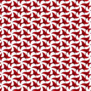May include: A seamless pattern of red and white peppermint candies. The candies are arranged in a repeating pattern, creating a festive and cheerful design.