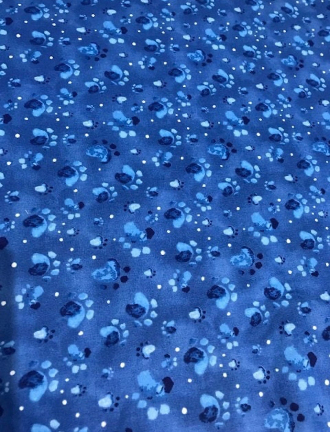 Paw Prints, Dog Paw Prints. Dog Fabric, Cute Dog Fabric, Cotton