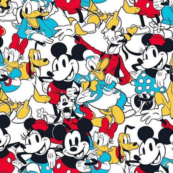 Mickey and minnie, DIsney fabric, Minnie fabric, Springs Creative, Sensational 6 Snapshot, Daisy duck, Goofy fabric, quilting apparel cotton