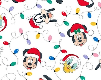Mickey and Friends, Disney fabric, Spring Creative, mickey Christmas, mickey and Friends, Christmas fabric, Christmas Disney