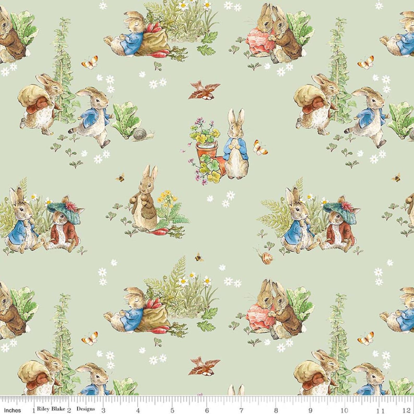 Peter Rabbit, Beatrix Potter, Riley Blake, Cotton Quilting, Peter ...