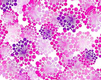A Groovy Garden fabric, purple floral, purple abstract,  purple Dandy,  In The Beginning fabric, cotton quilting sewing, 6AGG 2