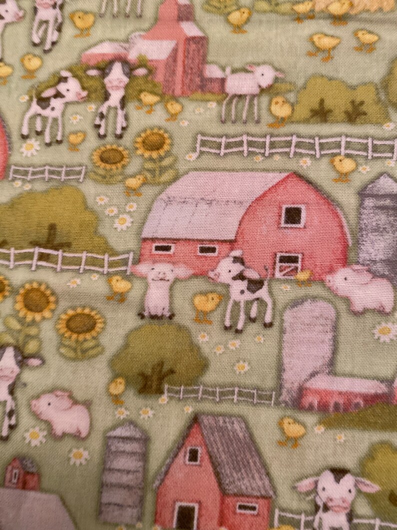 Farm Baby Animals Animal Fabric Cows Pigs Cotton Quilting Etsy