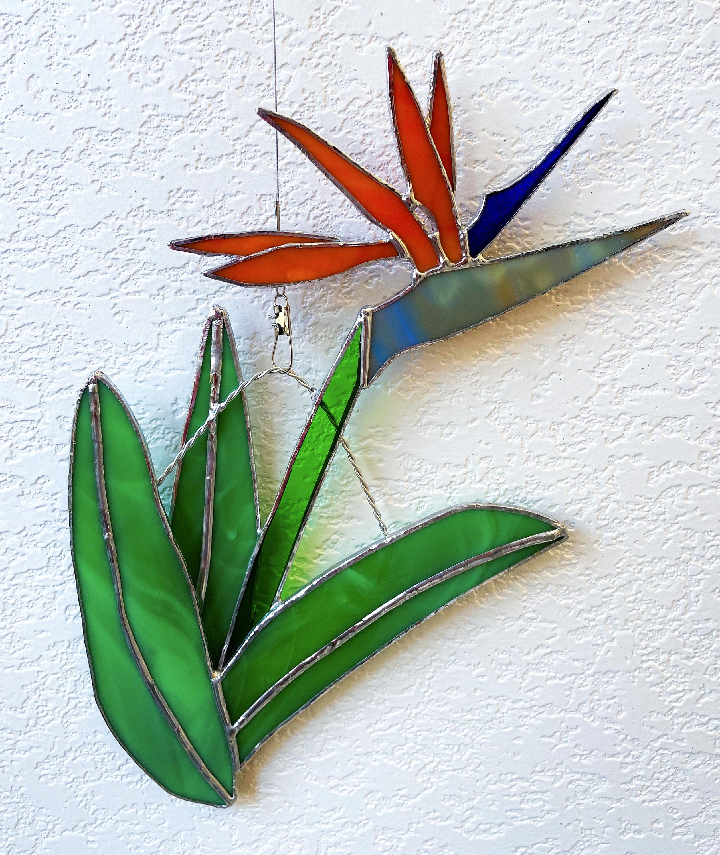 Bird of Paradise - Stained Glass Pattern - Instant Digital Download ...