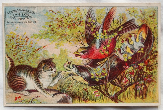 Silver Tip children shoes - Advertising trade card (early 1900's) Silver Tip children shoes - Advertising trade card (early 1900's)