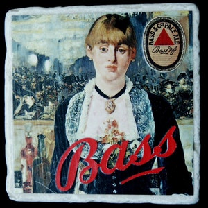 GIRLS Love Beer - Bass Beer - Bar at the Folies Bergere Coaster/Art Tile - Edouard Manet - Girl Beer Lover