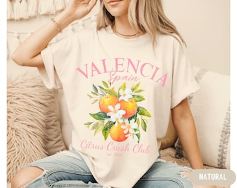 Orangen-T-Shirt Spanien Sommerferien Tshirt Valentino Orange Liebhaber Unisex Baumwolle Hemd Sommer Outfit Citrus Liebhaber Geschenk Spanien Reise T-Shirt Geschenk