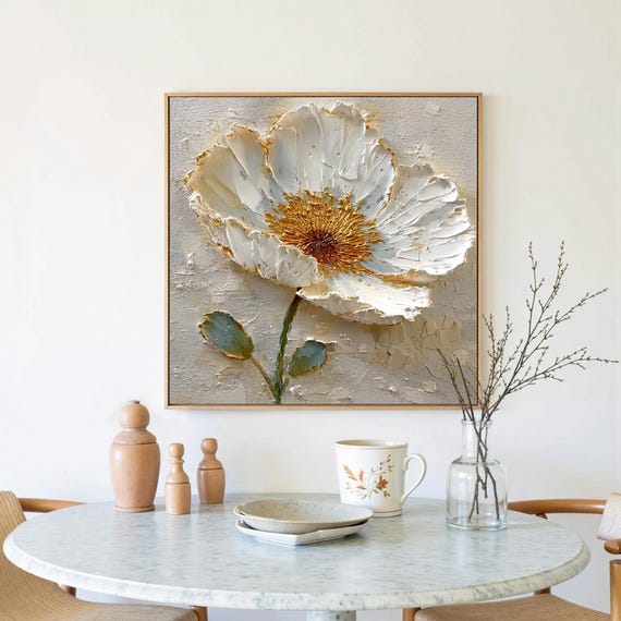 （大）手描き油絵 ３枚組 花瓶の花 額付 額付き 絵画 インテリア 油彩画 手描きの花の絵画 手書き油絵 3枚組 花瓶の花 額付 額