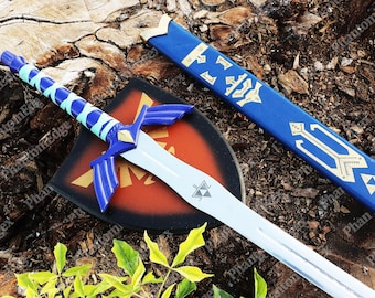 Réplica hecha a mano de la Espada Maestra de Zelda / Regalo para gamers y cosplayers con funda