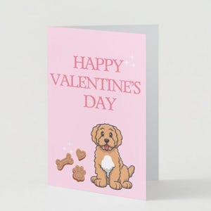 GOLDEN DOODLE Valentine&#39;s Day Card - Digital Download