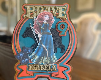 Brave Cake Topper, Princess Merida Cake Topper, Brave Cake Topper