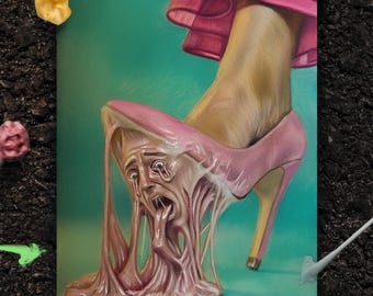 ACEO Original Colored Pencil Art Print - Stuck (2.5 in. x 3.5 in.)