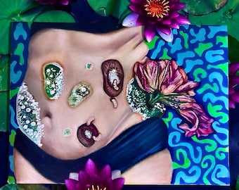 ACEO Original Painting Art Print - Decay (3.5 in. x 2.5 in.)