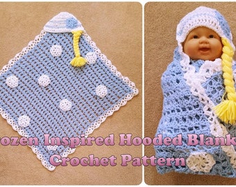 Frozen Inspired Hooded Blanket Crochet Pattern