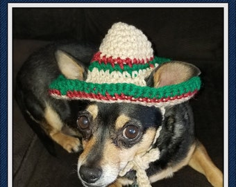 Chihuahua Cinco de Mayo  Sombrero Crochet Pattern - PDF