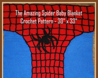 The Amazing Spider Baby Blanket Crochet Pattern - PDF INSTANT DOWNLOAD