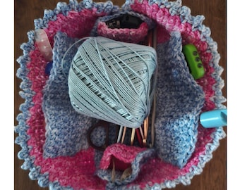 Easy Collapsible Crochet Basket Pattern - Folds Flat & Adjustable Size