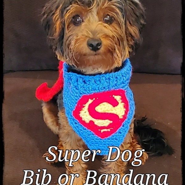 Super Dog or Cat Slip On Bandana Crochet Pattern - PDF