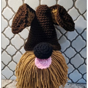 Dog Gnome Bottle Cover - Crochet Pattern PDF