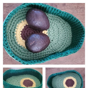 Avacado Shaped Basket -  PDF crochet pattern