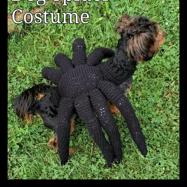 Spider Dog Costume Crochet Pattern - PDD