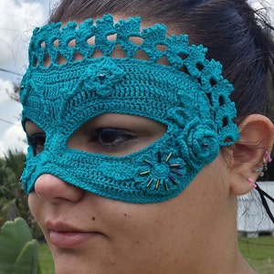 Ornate Mardi Gras Mask Crochet Pattern PDF INSTANT DOWNLOAD. image 3