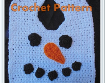 Snowman Bib Crochet Pattern - INSTANT DOWNLOAD