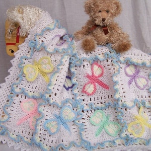 Dragonfly Dreams Crochet Baby Afghan or Blanket Pattern PDF INSTANT DOWNLOAD. image 1