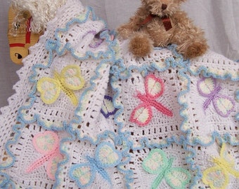 Dragonfly Dreams Crochet Baby Afghan or Blanket Pattern PDF- INSTANT DOWNLOAD.