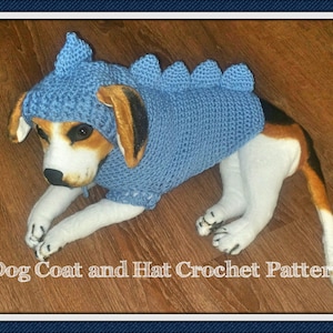 Dragon Dog Sweater and Hat Crochet Pattern -- PDF