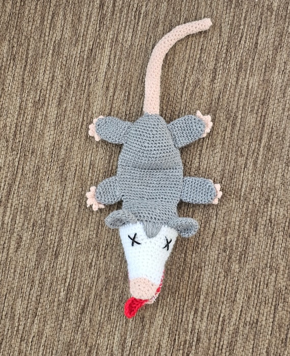 Funny Squished Opossum Door Stop Crochet Pattern PDF - Etsy