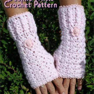 Deanna Mitts Fingerless Mitten Crochet Pattern PDF - INSTANT DOWNLOAD.