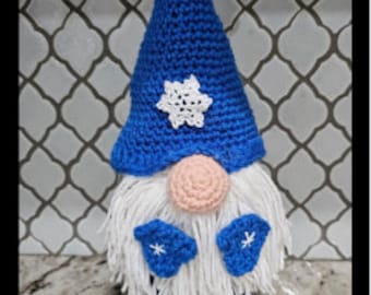 January Gnome Wine Buddy or Dish Soap Cover - PDF crochet pattern