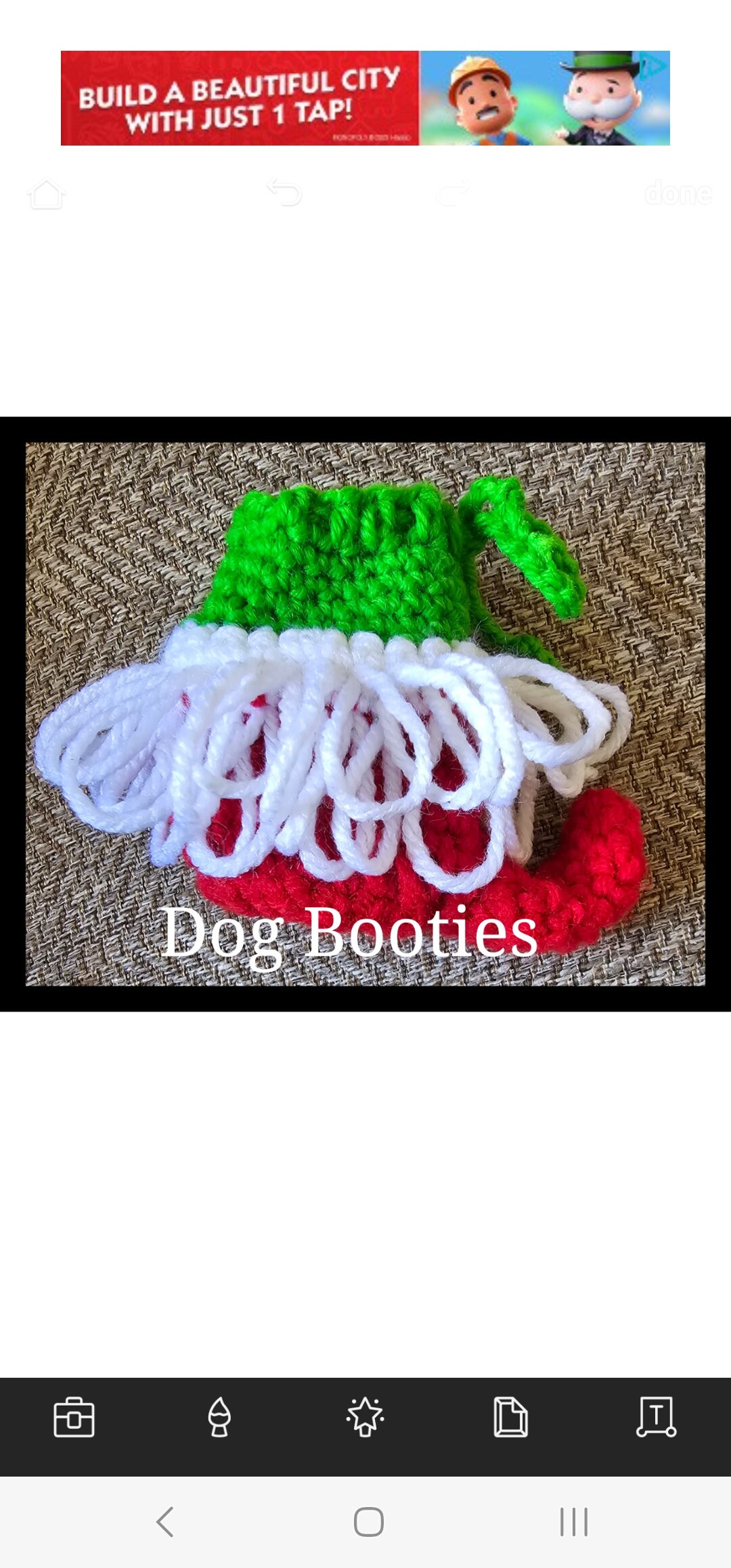 Mean Green Pet Booties Crochet Pattern PDF