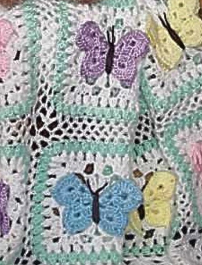 Butterfly Kisses Crochet Baby Afghan or Blanket Pattern PDF Etsy