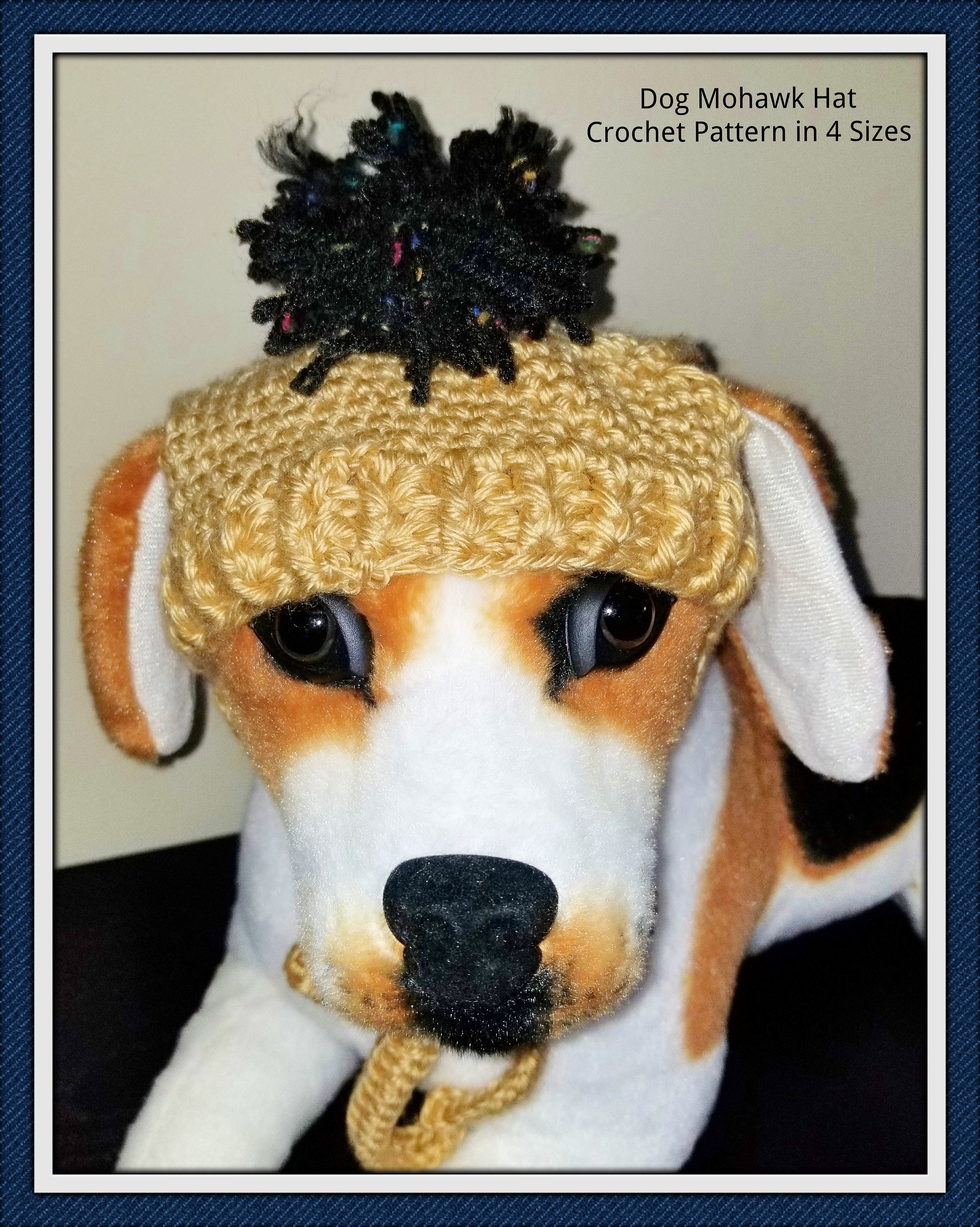 Dog/cat Mohawk Hat Crochet Pattern in 4 Sizes - Instant Download- PDF - Etsy, image size:2395x3000