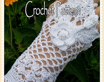 Brides Fingerless Glove Crochet Pattern PDF - INSTANT DOWNLOAD