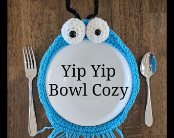 Yip Yip! Crochet Bowl Cozy Pattern - Fits Standard Bowls (Great for Kids!