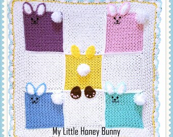 My Little Honey Bunny Baby Afghan Crochet Pattern PDF-Instant Download
