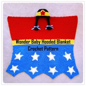 Wonder Baby Hooded Blanket Crochet Pattern PDF - INSTANT DOWNLOAD