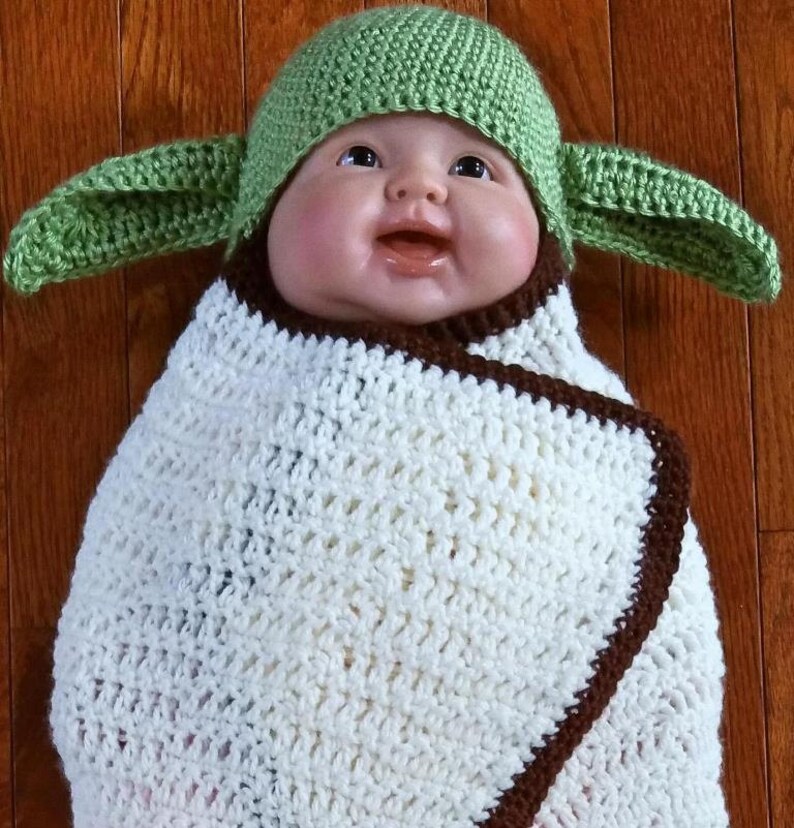 The Force is Strong With This One Hooded Baby Yoda Blanket Etsy