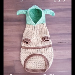 Baby Zoda Inspired Puppy Dog Sweater Pattern PDF-Instant Download