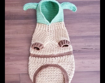 Baby Zoda Inspired Puppy Dog Sweater Pattern PDF-Instant Download