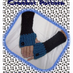 Carol Mitts Fingerless Mitten Crochet Pattern PDF INSTANT DOWNLOAD. image 1