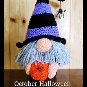 October Halloween Gnome Bottle Cover Crochet Pattern