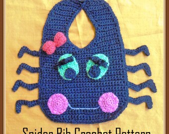 Spider Bib Crochet Patter - INSTANT DOWNLOAD